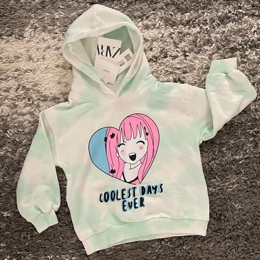 NWT Zara Tie-Dye Anime Girl’s Sweatshirt